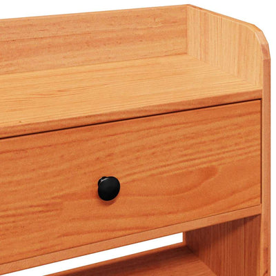 Vahanruskea sängynpääty säilytystilalla Seidmemet 200cm (mänty)