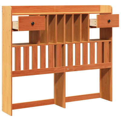 Vahanruskea sängynpääty säilytystilalla Seidmemet 135cm (mänty)