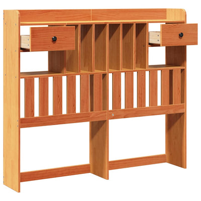 Vahanruskea sängynpääty säilytystilalla Seidmemet 120cm (mänty)