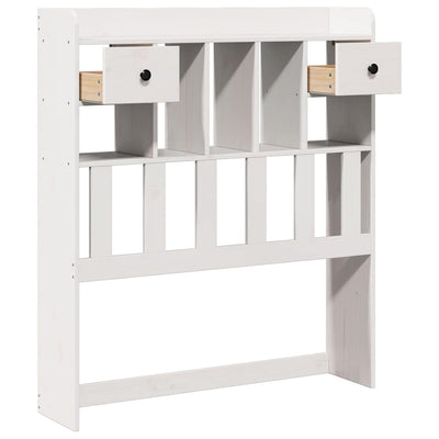 Valkoinen sängynpääty säilytystilalla Seidmemet 75cm (mänty)