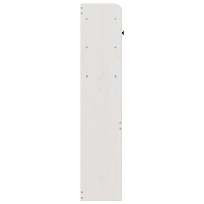 Sängynpääty säilytystilalla valkoinen 75 cm täysi mänty