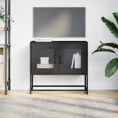 TV Kaappi Musta 68x39x60,5 cm Kylmävalssattu teräs