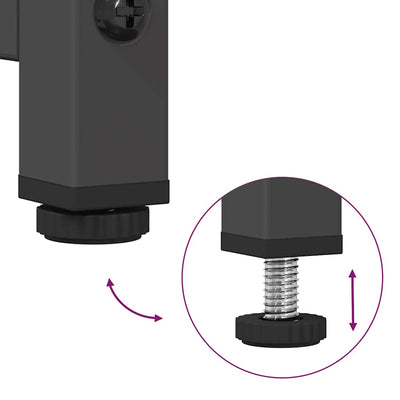 Musta tv kaappi Netinav 68x39x60,5cm (kylmävalssattu teräs)