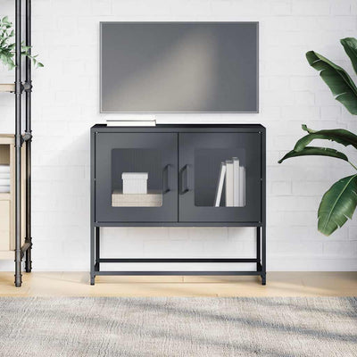 TV Kaappi Antrasiitti 68x39x60,5 cm Kylmävalssattu teräs