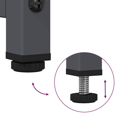 Antrasiitti tv kaappi Netinav 68x39x60,5cm (kylmävalssattu teräs)