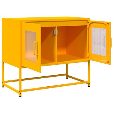 TV Kaappi Sinapinkeltainen 68x39x60,5 cm Kylmävalssattu teräs