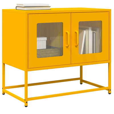 TV Kaappi Sinapinkeltainen 68x39x60,5 cm Kylmävalssattu teräs