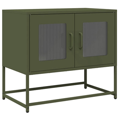 TV Kaappi Oliivinvihreä 68x39x60,5 cm Kylmävalssattu teräs
