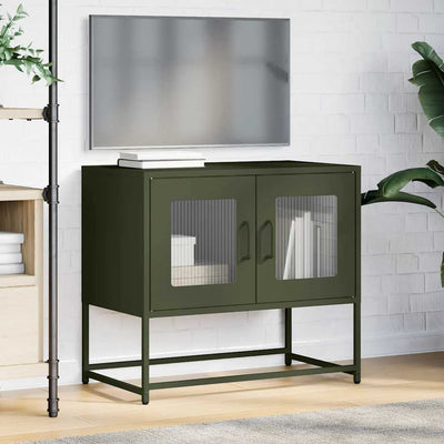 TV Kaappi Oliivinvihreä 68x39x60,5 cm Kylmävalssattu teräs