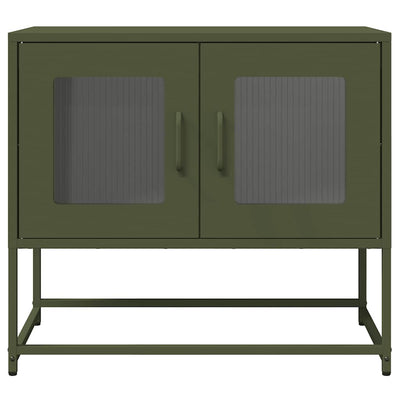 TV Kaappi Oliivinvihreä 68x39x60,5 cm Kylmävalssattu teräs