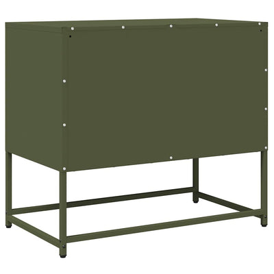TV Kaappi Oliivinvihreä 68x39x60,5 cm Kylmävalssattu teräs