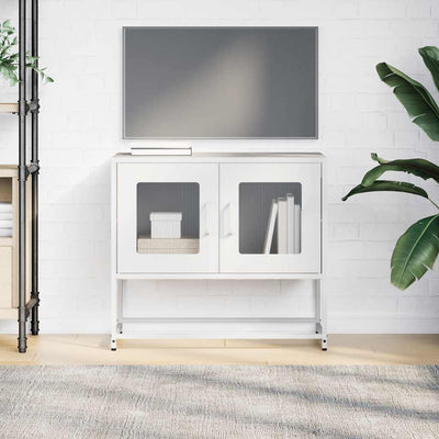 TV Kaappi Valkoinen 68x39x60,5 cm Kylmävalssattu teräs