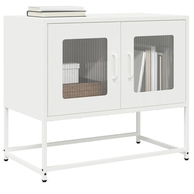 TV Kaappi Valkoinen 68x39x60,5 cm Kylmävalssattu teräs