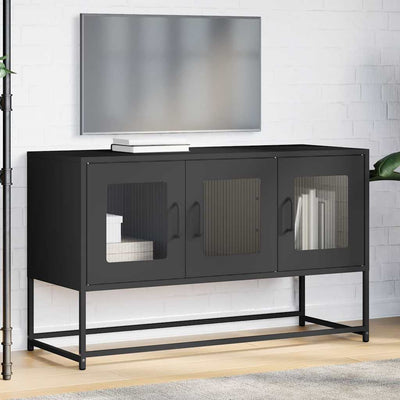 TV Kaappi Musta 100,5x39x60,5 cm Kylmävalssattu teräs