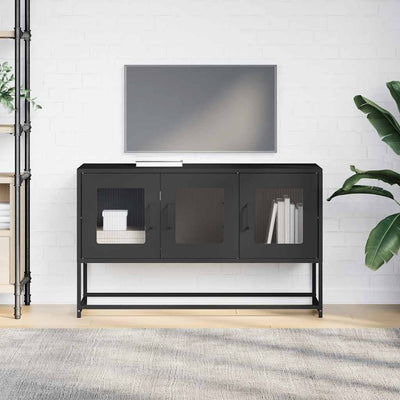 TV Kaappi Musta 100,5x39x60,5 cm Kylmävalssattu teräs