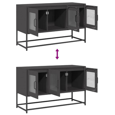 TV Kaappi Musta 100,5x39x60,5 cm Kylmävalssattu teräs