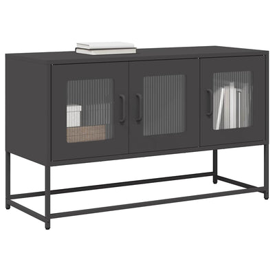 TV Kaappi Musta 100,5x39x60,5 cm Kylmävalssattu teräs