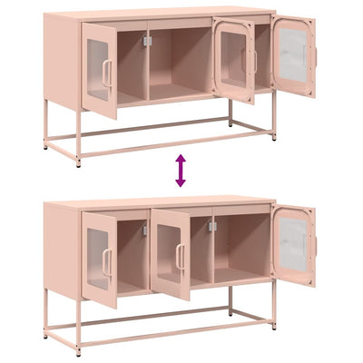 TV Kaappi Pinkki 100,5x39x60,5 cm Kylmävalssattu teräs