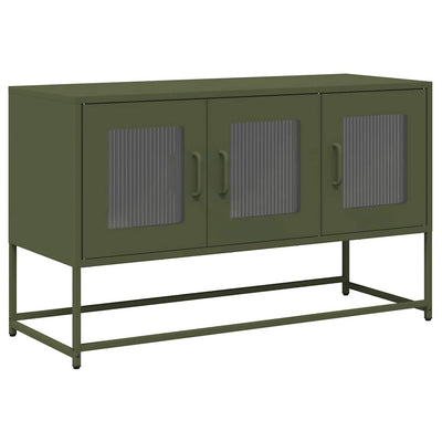 TV Kaappi Oliivinvihreä 100,5x39x60,5 cm Kylmävalssattu teräs