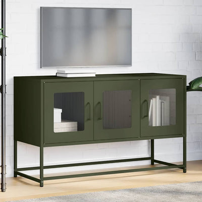 TV Kaappi Oliivinvihreä 100,5x39x60,5 cm Kylmävalssattu teräs