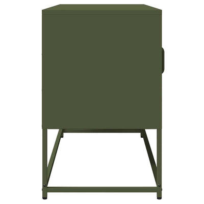 TV Kaappi Oliivinvihreä 100,5x39x60,5 cm Kylmävalssattu teräs