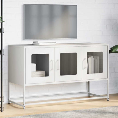TV Kaappi Valkoinen 100,5x39x60,5 cm Kylmävalssattu teräs