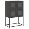 Highboard Musta 68x39x107 cm Teräs