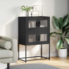 Highboard Musta 68x39x107 cm Teräs