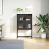 Musta highboard Elmar 68x39x107cm (teräs)