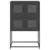 Highboard Musta 68x39x107 cm Teräs