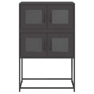 Highboard Musta 68x39x107 cm Teräs