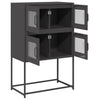 Highboard Musta 68x39x107 cm Teräs