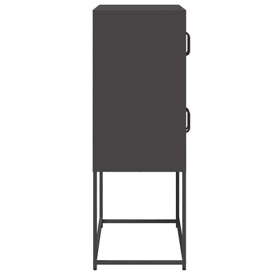 Highboard Musta 68x39x107 cm Teräs