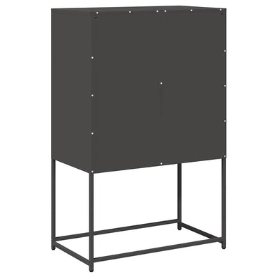 Highboard Musta 68x39x107 cm Teräs