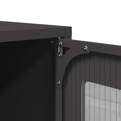 Highboard Musta 68x39x107 cm Teräs