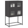 Highboard Musta 68x39x107 cm Teräs