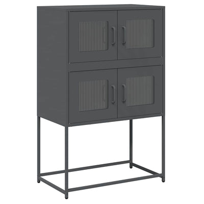 Highboard Antrasiitti 68x39x107 cm terästä