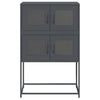 Highboard Antrasiitti 68x39x107 cm terästä