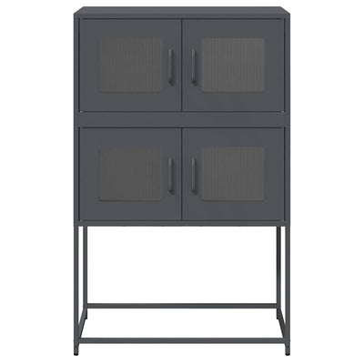 Highboard Antrasiitti 68x39x107 cm terästä