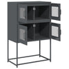 Highboard Antrasiitti 68x39x107 cm terästä