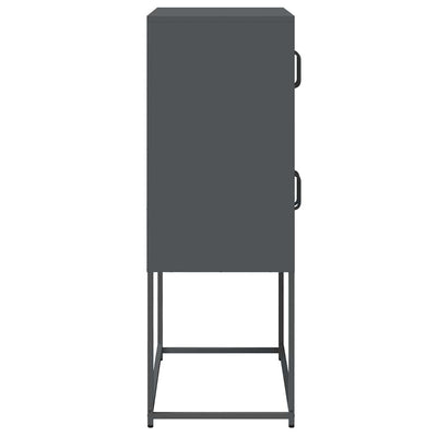 Highboard Antrasiitti 68x39x107 cm terästä