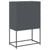 Highboard Antrasiitti 68x39x107 cm terästä