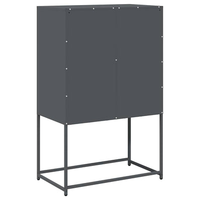 Highboard Antrasiitti 68x39x107 cm terästä