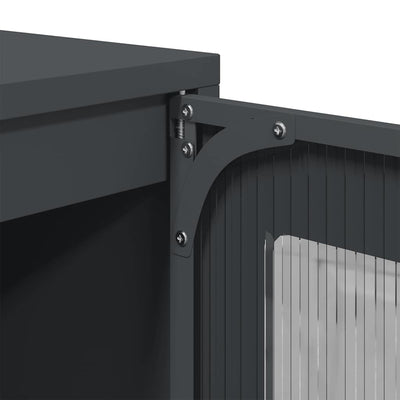 Highboard Antrasiitti 68x39x107 cm terästä