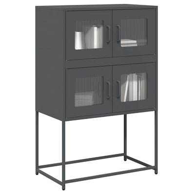 Highboard Antrasiitti 68x39x107 cm terästä