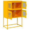 Highboard Sinapinkeltainen 68x39x107 cm Teräs