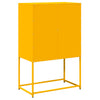 Highboard Sinapinkeltainen 68x39x107 cm Teräs