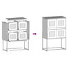 Highboard Sinapinkeltainen 68x39x107 cm Teräs