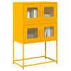 Highboard Sinapinkeltainen 68x39x107 cm Teräs