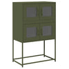 Highboard Oliivinvihreä 68x39x107 cm Teräs
